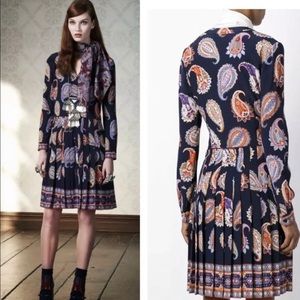 Tory Burch Silk Paisley Pleated Dress 4